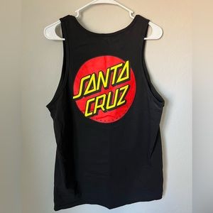 Santa Cruz brand black tank top men’s size large.